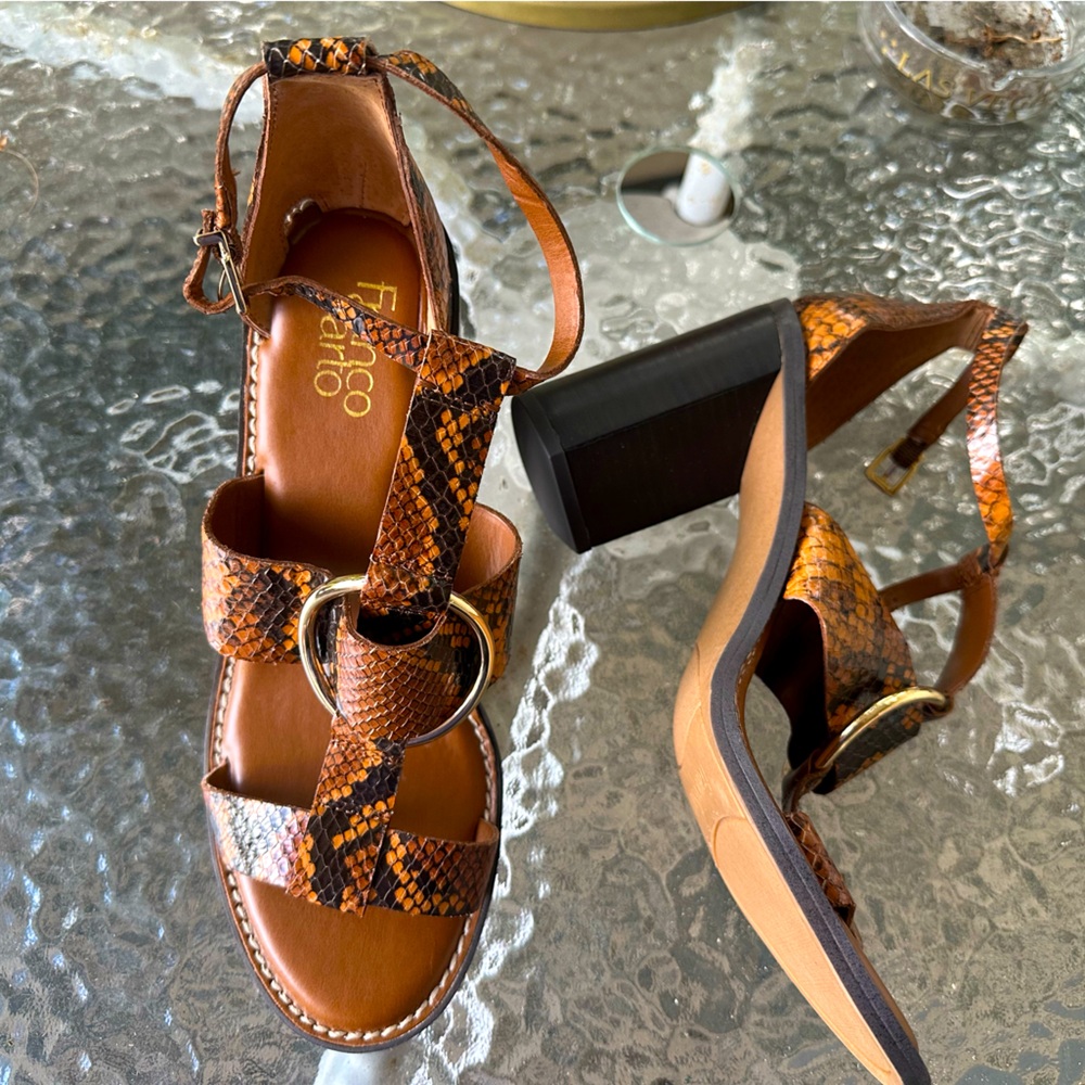Franco Sarto snake print heels (size 10)
